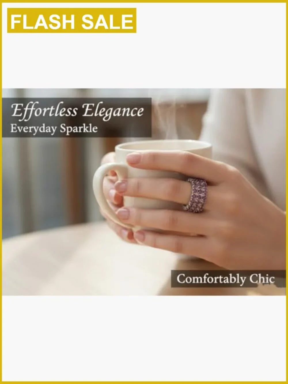 Stretch Rhinestone Stacking Ring Set - Sparkly Crystal Jewelry